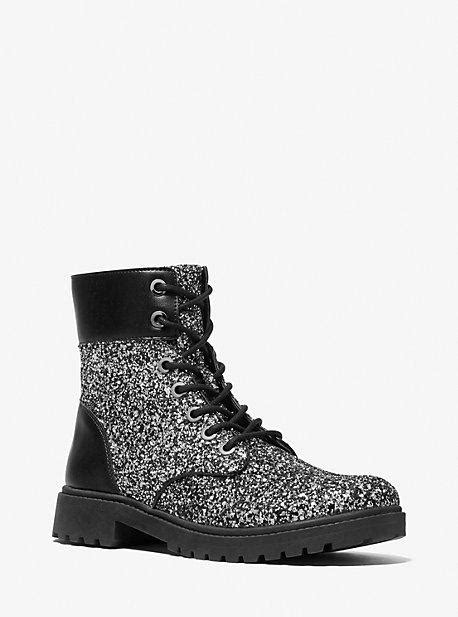 michael kors alistair|Alistair Glitter Combat Boot .